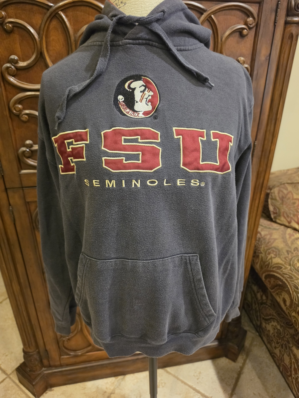 Stadium Athletics Gray & Garnet FSU Seminoles Pullover Hoodie